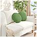 Cuscini per Seduta 2 pcs Verde chiaro Ø 40 x 13 cm Velluto - Foto miniatura 2