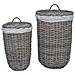 Cesto per la biancheria con coperchio 2 pcs Grigio Kubu - Foto miniatura 1