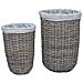 Cesto per la biancheria con coperchio 2 pcs Grigio Kubu - Foto miniatura 4