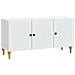 Mobile TV Bianco 99 x 34,5 x 50 cm Legno ingegnerizzato - Foto miniatura 1