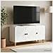 Mobile TV Bianco 99 x 34,5 x 50 cm Legno ingegnerizzato - Foto miniatura 2