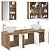Set di Armadi da Bagno 5 pcs Rovere Artigianale - Foto miniatura 3