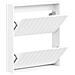 Mobiletto per Scarpe da Muro ZWOLLE 71 x 17 x 86 cm Bianco - Foto miniatura 3