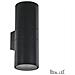 Lampada Da Parete Gun Ap2 Big Nero Max 2 X 60w E27 - 240v - Foto miniatura 1