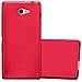 Custodia Compatibile Con Sony Xperia M2 / M2 Aqua In Rosso Metallico - Coperchio Protettivo In Silicone Tpu Flessibile - Foto miniatura 4