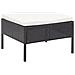 Set Divani da Giardino 6 pz con Cuscini in Polyrattan Nero - Foto miniatura 6