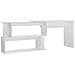 Scrivania Angolo Bianco Lucido 200x50x76 cm Legno Multistrato - Foto miniatura 1