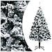 Albero di Natale Artificiale con Neve Fioccata Verde 210 cm PVC - Foto miniatura 1