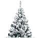 Albero di Natale Artificiale con Neve Fioccata Verde 210 cm PVC - Foto miniatura 2