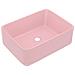 Lavandino Luxury Rosa Opaco 41x30x12 cm in Ceramica - Foto miniatura 1