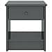 Comodino Grigio Scuro 35x30x40 Cm In Legno Massello Di Pino - Foto miniatura 2