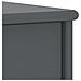 Comodino Grigio Scuro 35x30x40 Cm In Legno Massello Di Pino - Foto miniatura 5