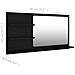 Specchio da Bagno Nero 90x10,5x45 cm in Legno Multistrato - Foto miniatura 7