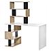 Scrivania Con Libreria Per Camera, Scrivania Ufficio, Scrivania Porta Pc In Legno Multicolore, 120x60x148cm - Foto miniatura 1