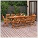 Set da Pranzo da Giardino 11 pz 220x90x75 cm Massello di Acacia - Foto miniatura 1