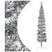 Albero Natale Artificiale Sottile A Metà Supporto Argento 240cm - Foto miniatura 1
