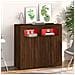 Credenza Con Luci Led Rovere Marrone 80x35x75 Cm - Foto miniatura 3