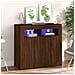 Credenza Con Luci Led Rovere Marrone 80x35x75 Cm - Foto miniatura 1