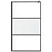 Parete Doccia Walk In 115x195 Cm In Vetro Smerigliato Esg Nero - Foto miniatura 6