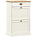 Scarpiera Vigo 60x35x96 Cm In Legno Massello Di Pino Bianco - Foto miniatura 1