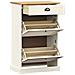 Scarpiera Vigo 60x35x96 Cm In Legno Massello Di Pino Bianco - Foto miniatura 4