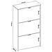 Scarpiera Vignole, Portascarpe Salvaspazio Da Ingresso, Mobiletto Porta Scarpe A 3 Ante A Ribalta, 61x25h113 Cm, Bianco - Foto miniatura 3