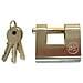 Lucchetto Con Chiave Di Sicurezza Ottone (5,05 X 4,85 X 2 Cm) - Foto miniatura 1