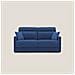 Margot Divano letto matrimoniale con schienale morbido alto in tessuto T02 156 cm (mat. 120x197) blu - Foto miniatura 3