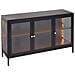 Credenza Con Luci Led Metallo Nero Newport - Foto miniatura 2