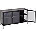 Credenza Con Luci Led Metallo Nero Newport - Foto miniatura 4