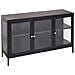 Credenza Con Luci Led Metallo Nero Newport - Foto miniatura 5