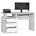 Scrivania CLP, 3 cassetti, 135x60x77 cm, Colore Bianco - Foto miniatura 2
