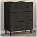 Credenza Nera 60x33x75 Cm In Legno Massello Di Mango - Foto miniatura 1