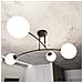 Lampada A Soffitto Pregos - Nero, Bianco - Acciaio Verniciato A Polvere, Vetro - 60x30x60 Cm - Foto miniatura 3