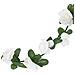 Ghirlande Fiori Artificiali Natale 6 Pz Bianco 240 Cm - Foto miniatura 5
