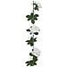 Ghirlande Fiori Artificiali Natale 6 Pz Bianco 240 Cm - Foto miniatura 6