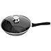 Wok 28 Cm Rivestimento Marmo Coperchio In Vetro E Manico Soft-grip, Nero - Foto miniatura 1