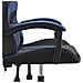 Sedia da Gaming Girevole Nero e Blu in Similpelle - Foto miniatura 5