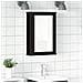 Mobile da Bagno con Specchio Rovere Nero 42x12x60 cm Truciolato - Foto miniatura 1