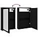 Mobile da Bagno con Specchio Rovere Nero 42x12x60 cm Truciolato - Foto miniatura 6