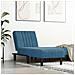 Chaise Longue In Velluto Blu - Foto miniatura 1