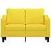 Divano A 2 Posti Giallo Chiaro 120 Cm In Tessuto - Foto miniatura 2