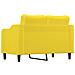 Divano A 2 Posti Giallo Chiaro 120 Cm In Tessuto - Foto miniatura 4