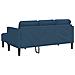 Divano L-Shaped 3 Posti Blu 160 cm Tessuto - Foto miniatura 4