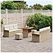Set di divani da giardino  da 9 pezzi con cuscini Beige Polyrattan Acacia, Divano da giardino  per 2 persone con cuscini Beige Polyrattan, Set da pranzo da giardino  da 3 pezzi con cuscini Beige Polyrattan Acacia - Foto miniatura 3