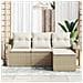 Set di divani in 4 pezzi con cuscini Beige Rattan sintetico - Foto miniatura 3