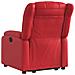 Poltrona Alzapersona Reclinabile Rosso in Similpelle - Foto miniatura 4