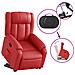 Poltrona Alzapersona Reclinabile Rosso in Similpelle - Foto miniatura 5