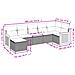 Set Divani da Giardino 7 pz con Cuscini Beige in Polyrattan - Foto miniatura 3