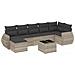 Set Divano da Giardino 8pz con Cuscini Grigio Chiaro Polyrattan - Foto miniatura 1